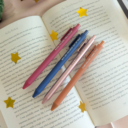 Stars hollow pens: Full set of 4 pens