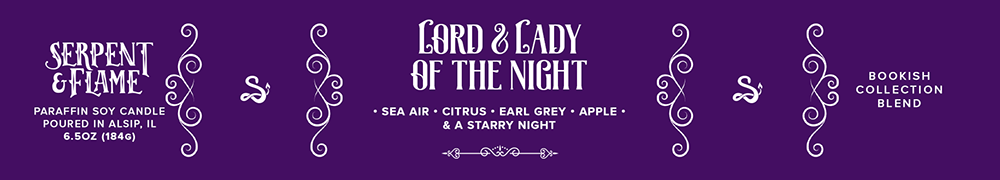 Lord & Lady of the Night Candle, Citrus Sea Air Apple Earl G: 4 oz