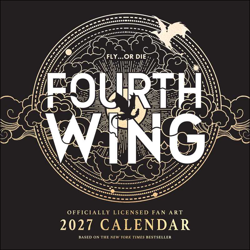 Fourth Wing Officially Licensed Fan Art 2027 Wall Calendar by Entangled: Calendar; 24 pages / English