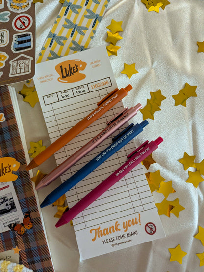Stars hollow pens: Full set of 4 pens
