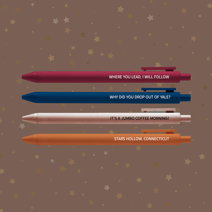 Stars hollow pens: Full set of 4 pens