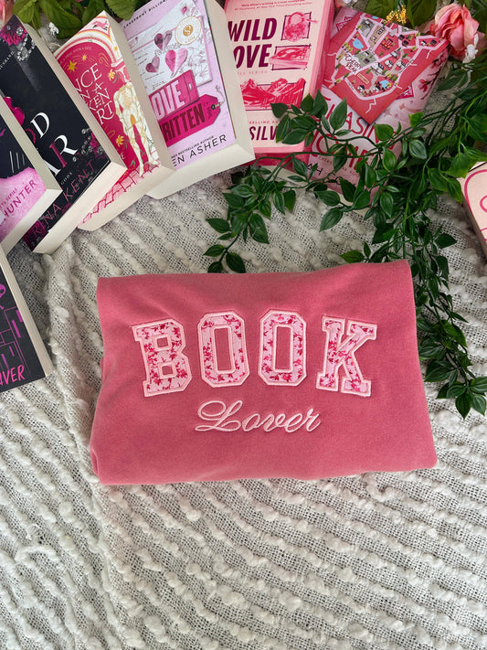 Book Lover Sweatshirt: L / Watermelon (pictured)