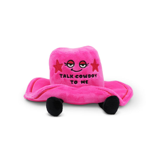 "Talk Cowboy to Me" Pink Cowboy Hat Plush