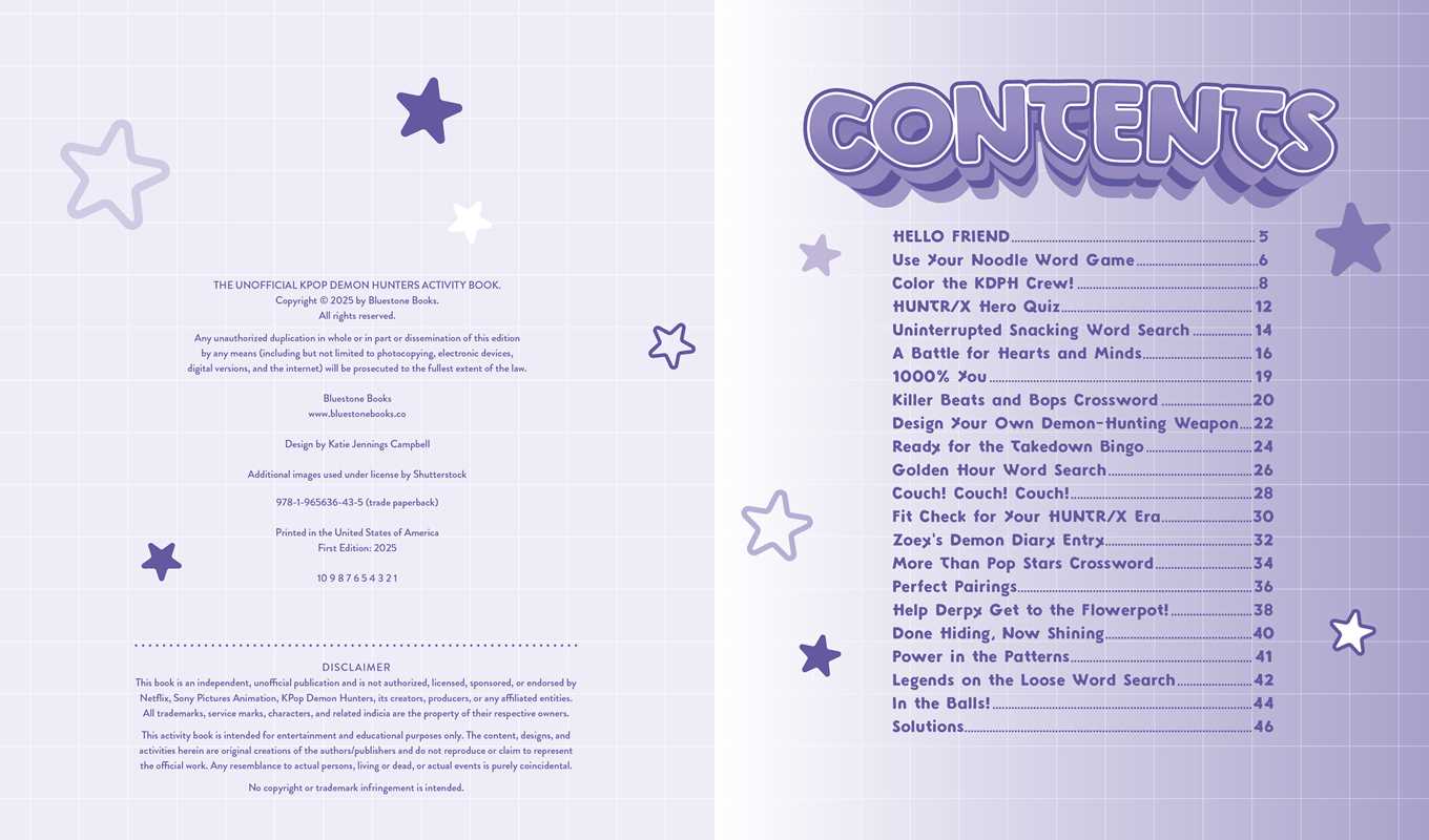 Unofficial KPop Demon Hunters Activity Book by Lila Violet: Paperback; 48 pages / English