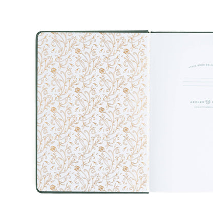 B5 Antique Floral: Dot Grid Notebook
