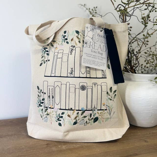 Book Tote Bag Reading Tracker, Book Related Gift
