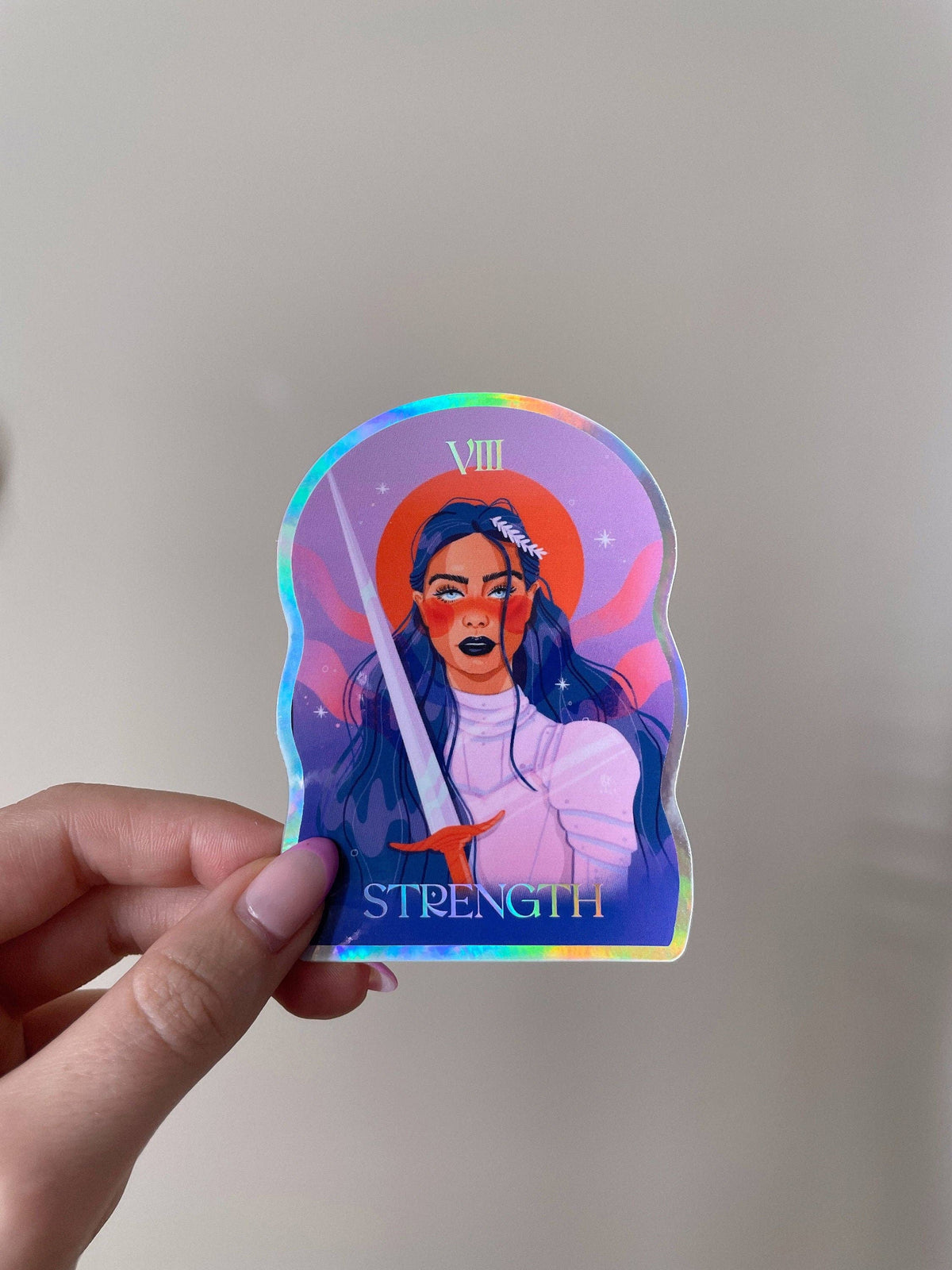 Strength Holographic Sticker