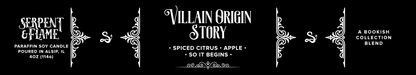 Villain Origin Story Candle, Spiced Citrus Apple: 4 oz