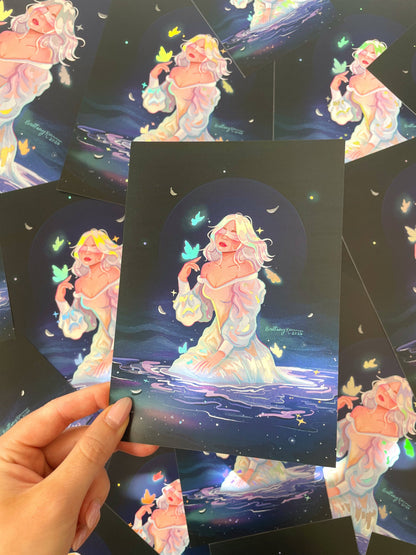 The Diviner *lridescent foil*: 5x7 inches