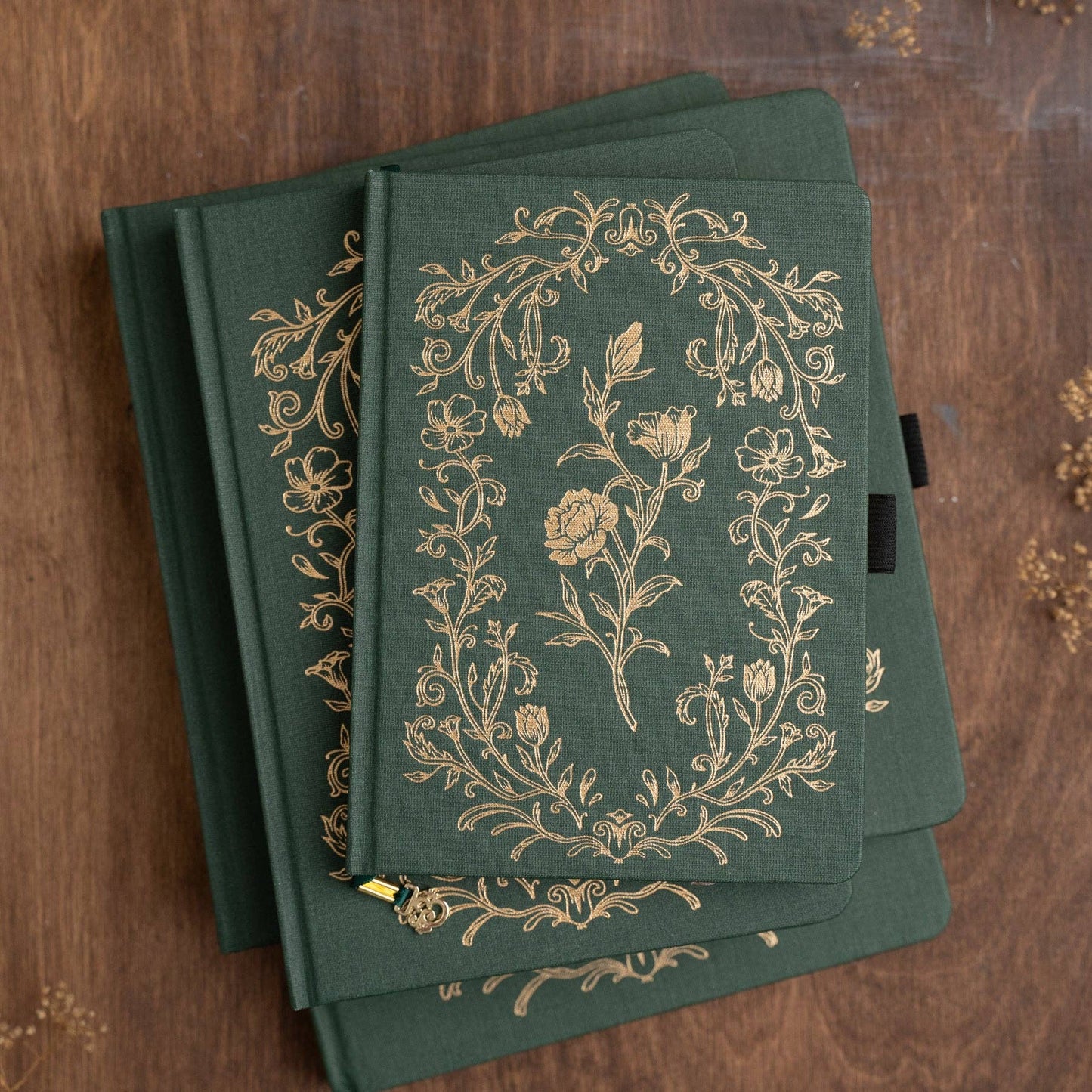 B5 Antique Floral: Dot Grid Notebook