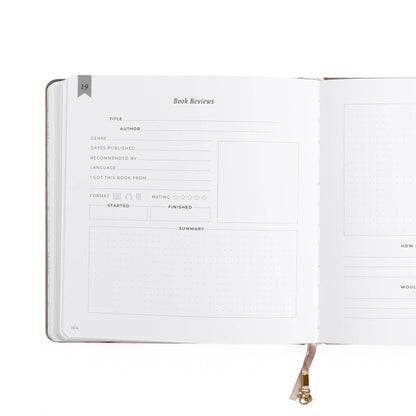 Vintage Library in Lilac: Reading Journal: B5: 160 Pages