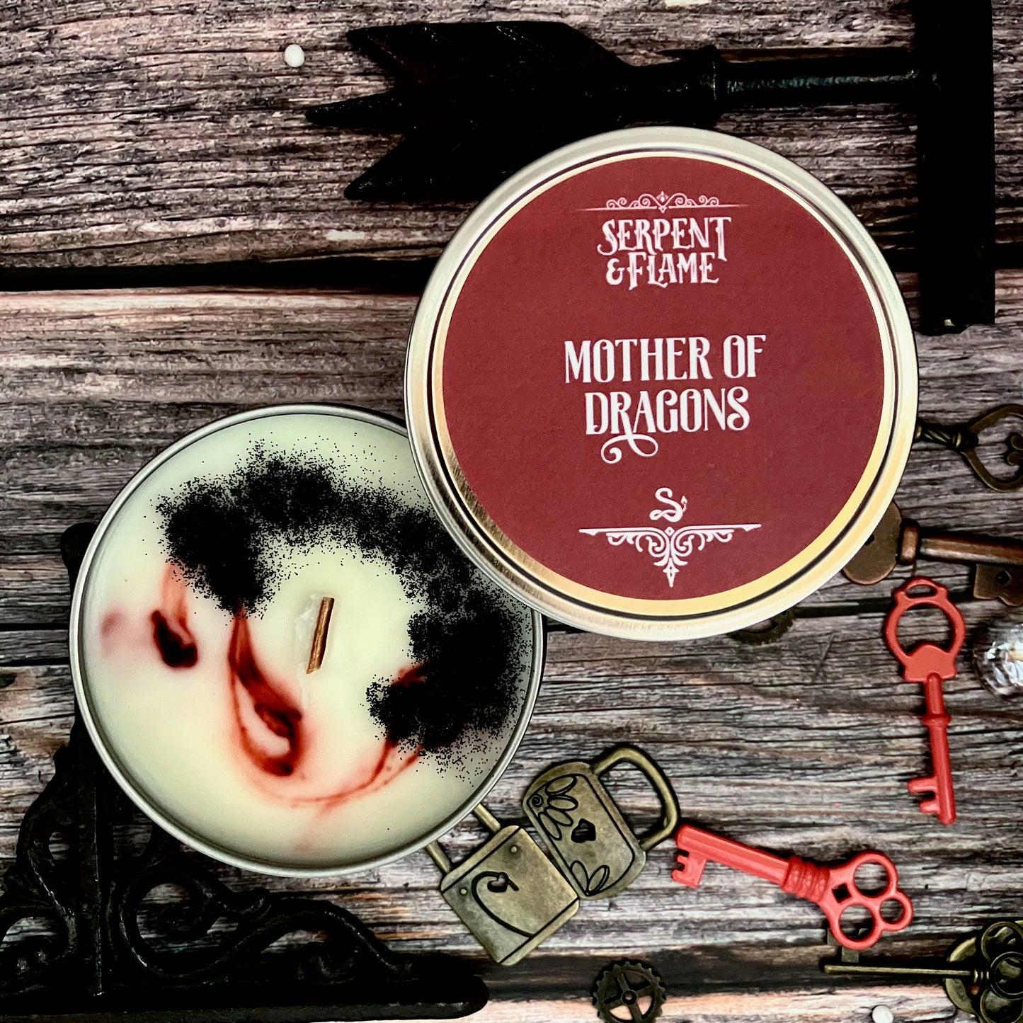 Mother of Dragons Candle, Burnt Sugar Cinnamon Currant: 4 oz