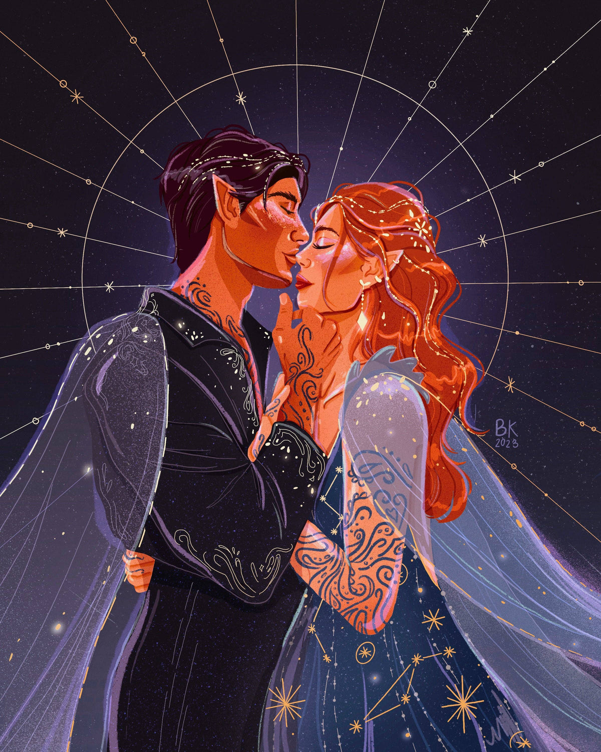 Feyre & Rhys *Gold Foil Print*: Small