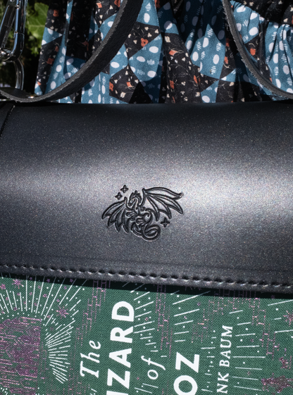 The Siren & Swan Book Satchel - Black: Black