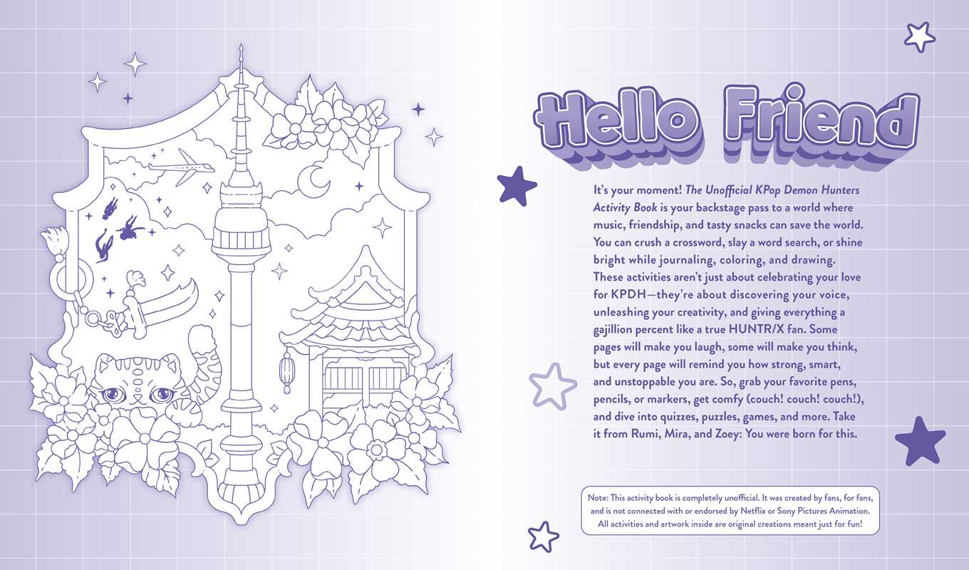 Unofficial KPop Demon Hunters Activity Book by Lila Violet: Paperback; 48 pages / English