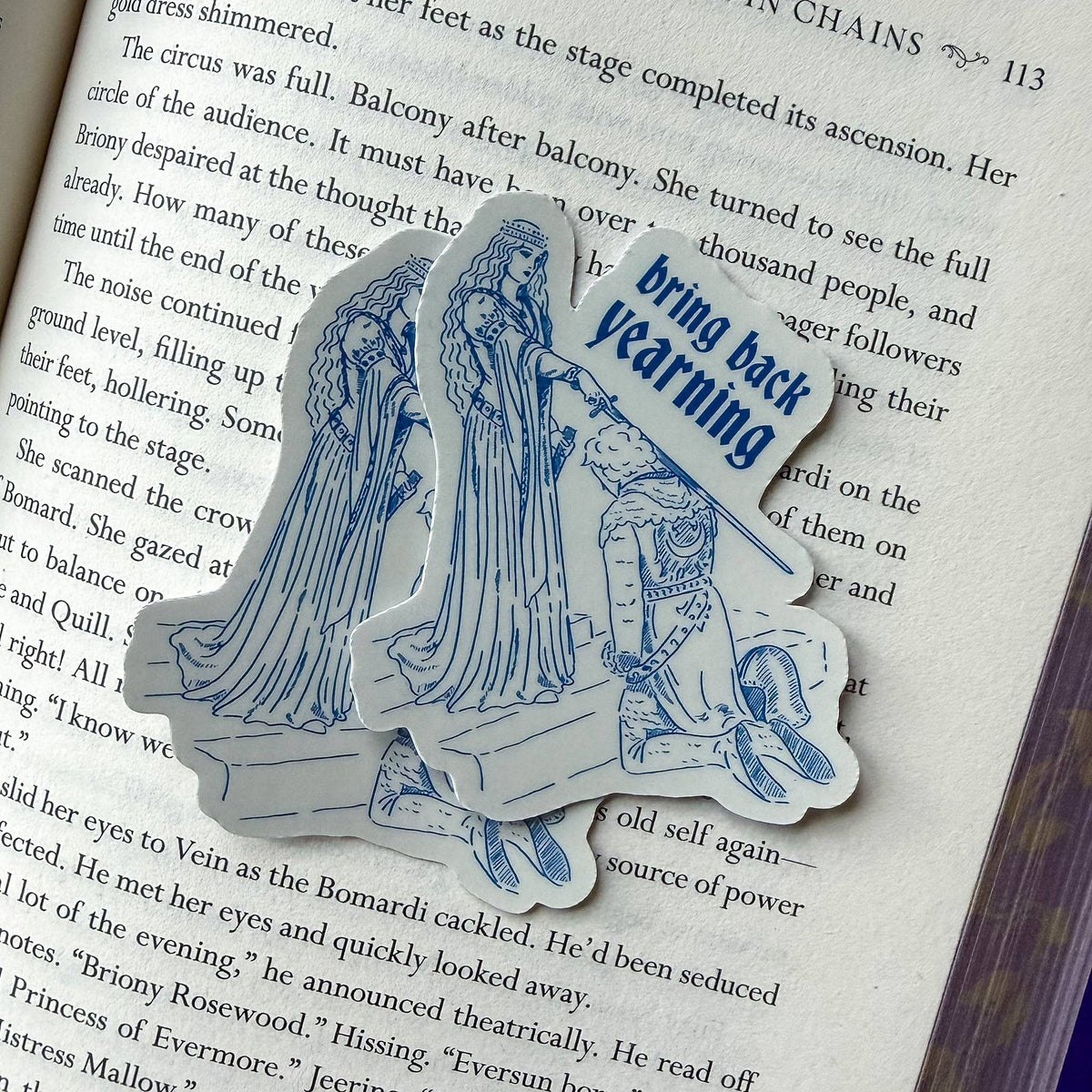 Medieval Romance Bookish Gift Kindle Sticker Booktook 