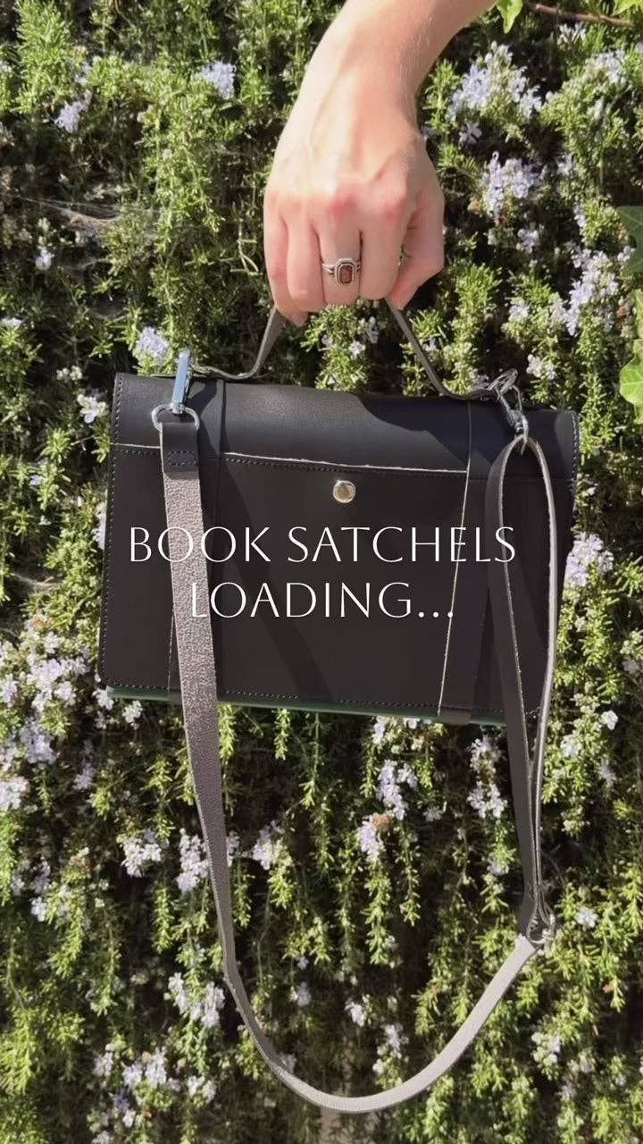 The Siren & Swan Book Satchel - Black: Black
